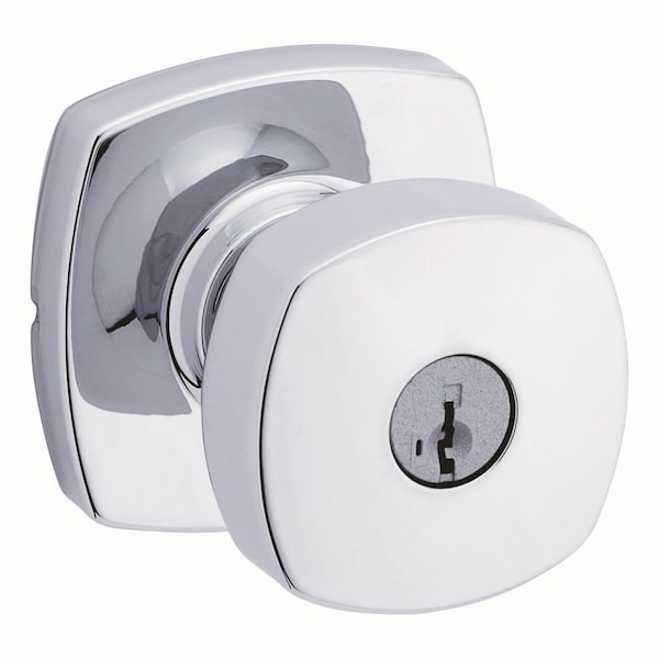 Arroyo Knob , Midtown Rose Entry Door Lock SmartKey , 6AL Latch, RCS Strike Bright Chrome Finish